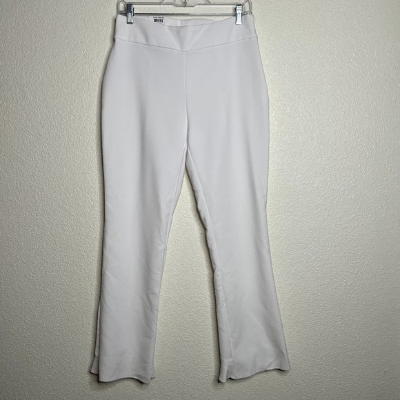 INC International Concepts Size 6 Skinny Leg Flare Ankle Mid Rise White Pants - Picture 3 of 15